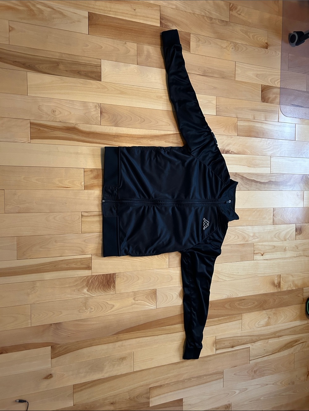 Kappa kid’s Black Performance Track Jacket with Chest Logo